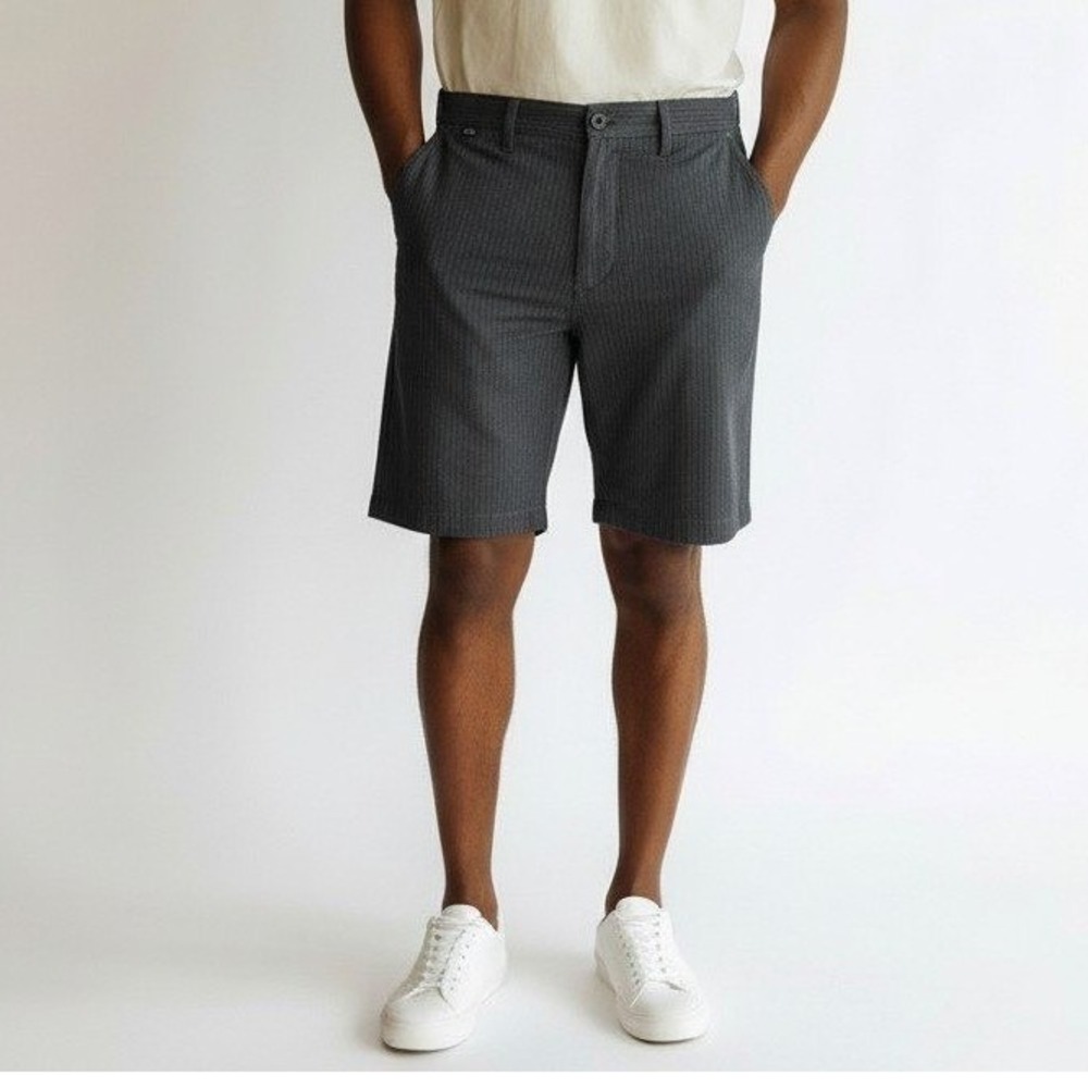 NWT Fox Racing Shorts Men 28 Gray Pinstripe Skater Cali‎ Casual Golf Everyday